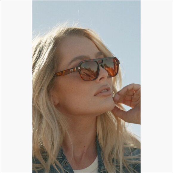Acetate Frame Polarized Aviator Sunglasses with Double Bridge main image 5